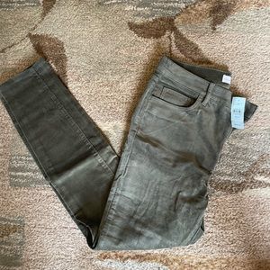 NWT Loft high rise skinny corduroy pant 6P olive green